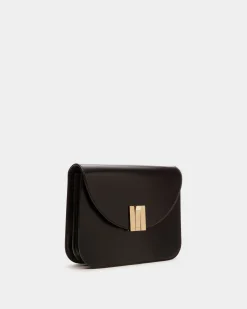 Ollam Crossbody Bag in Black Brushed Leather