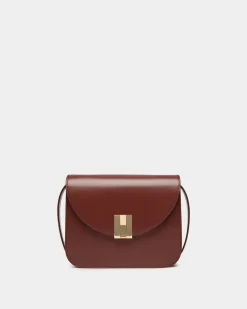 Ollam Crossbody Bag In Brown Leather
