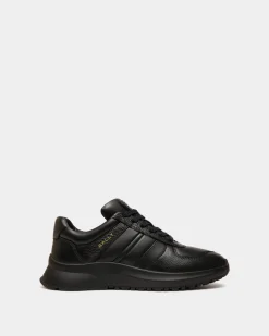 Outline Sneaker in Black Leather