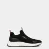Outline Sneaker in Black Nylon