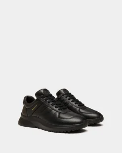 Outline Sneaker in Black Leather