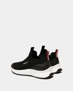 Outline Sneaker in Black Nylon