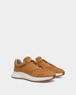 Outline Sneaker in Brown Nubuck Leather