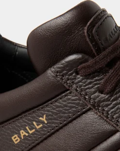 Outline Sneaker In Ebano Grained Leather