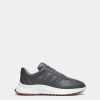 Outline Sneaker In Grey Grained Leather