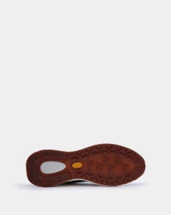 Outline Sneaker In Grey Grained Leather