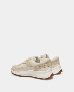 Outline Sneaker in Ivory and Champagne Leather