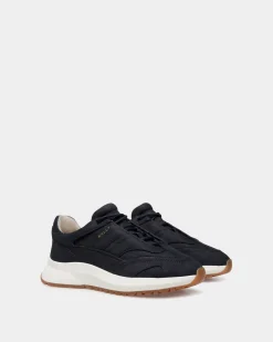 Outline Sneaker in Navy Blue Nubuck Leather