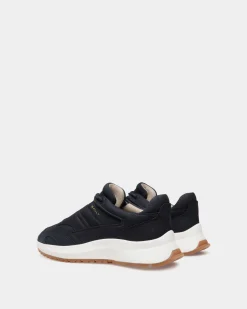 Outline Sneaker in Navy Blue Nubuck Leather