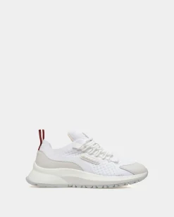 Outline Sneaker in White Knit Fabric