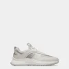 Outline Sneaker In White Leather And Nylon