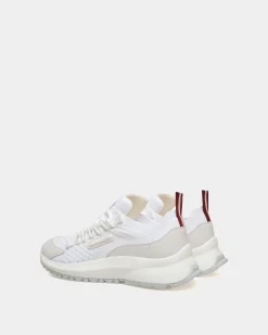 Outline Sneaker in White Knit Fabric