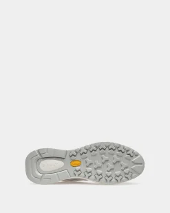 Outline Sneaker In White Leather And Nylon