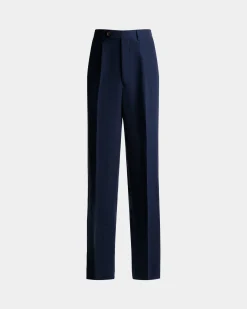 Pants in Navy Blue Linen