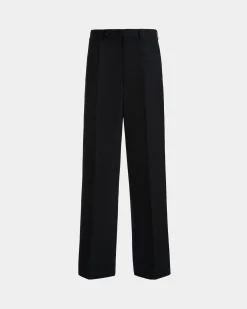 Pants in Navy Blue Wool Blend