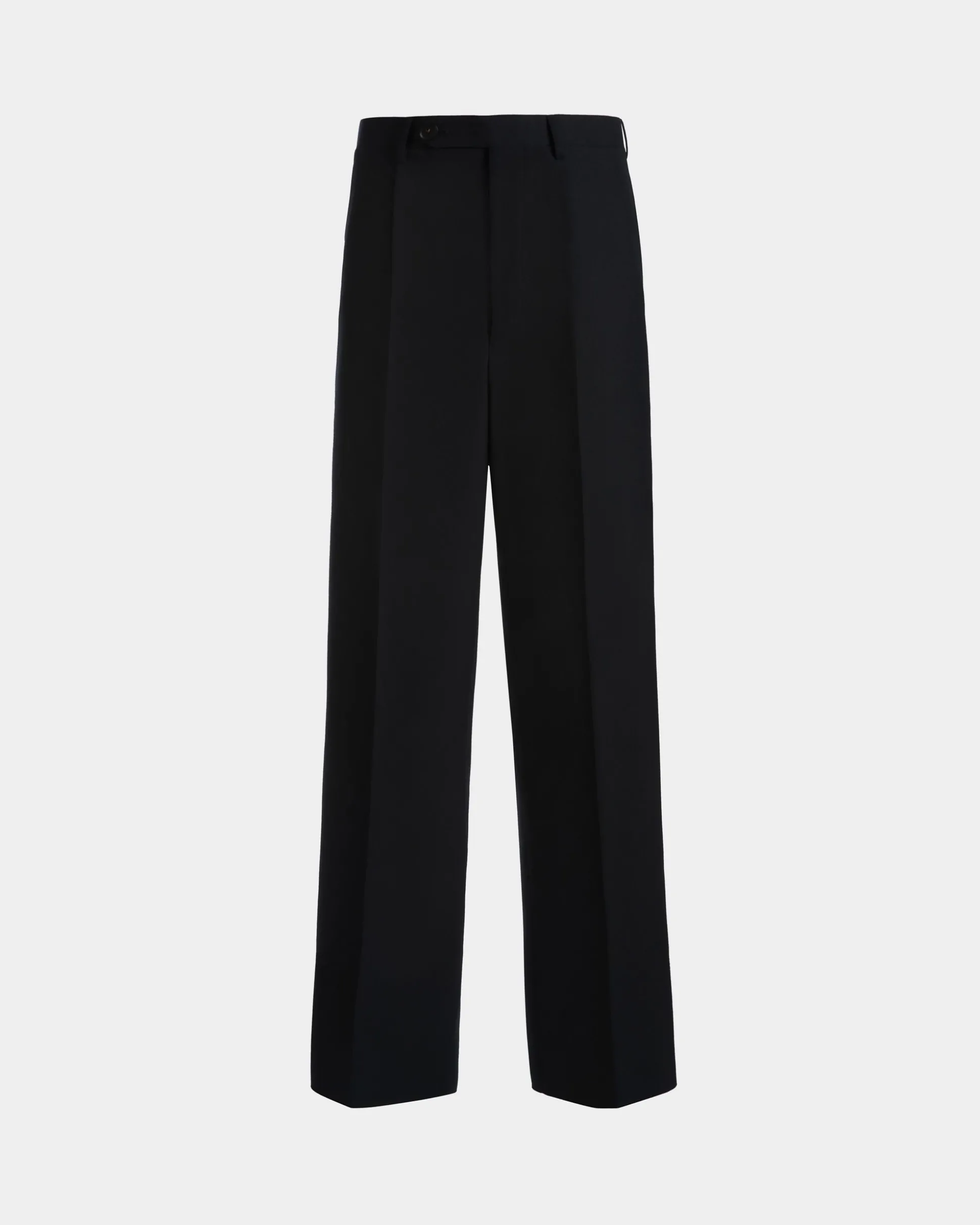 Pants in Navy Blue Wool Blend