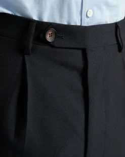 Pants in Navy Blue Wool Blend