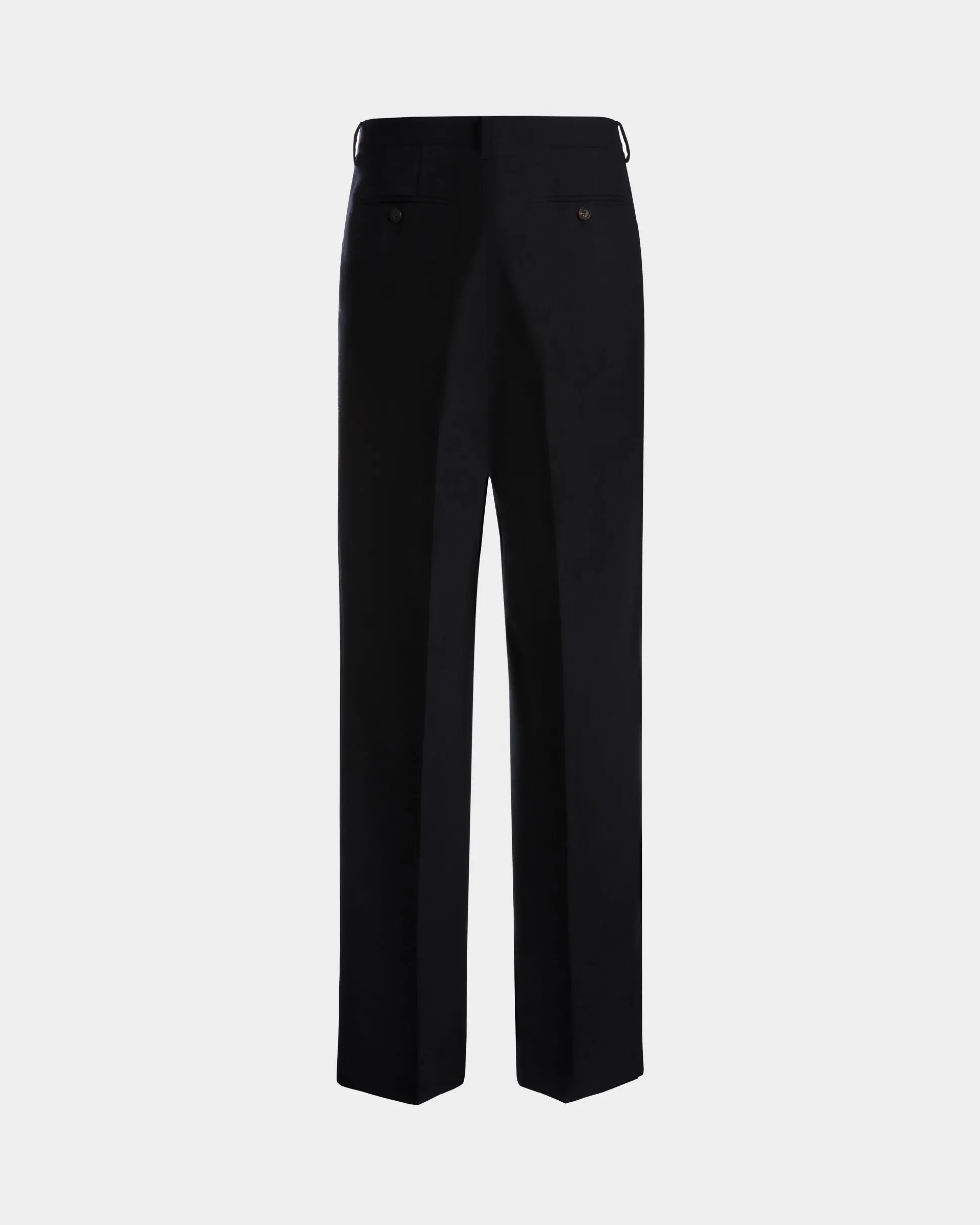 Pants in Navy Blue Wool Blend