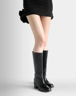 Peggy Boot in Black Leather