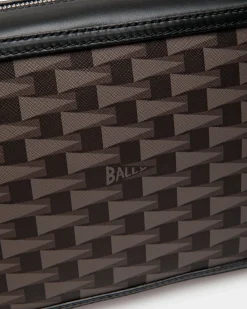 Pennant Crossbody Bag in Black Pennant Motif