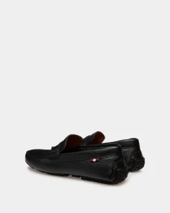 Pilot Driver In Black Grained Leather