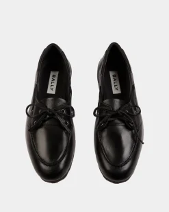 Plume Mocassin In Black Leather