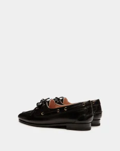 Plume Moccasin In Black Leather