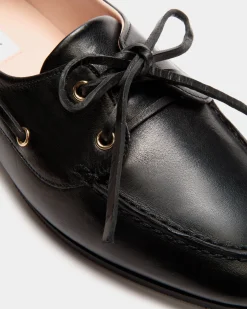 Plume Moccasin In Black Leather