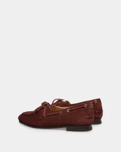 Plume Moccasin in Chestnut Brown Suede