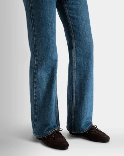 Plume Moccasin in Dark Brown Suede