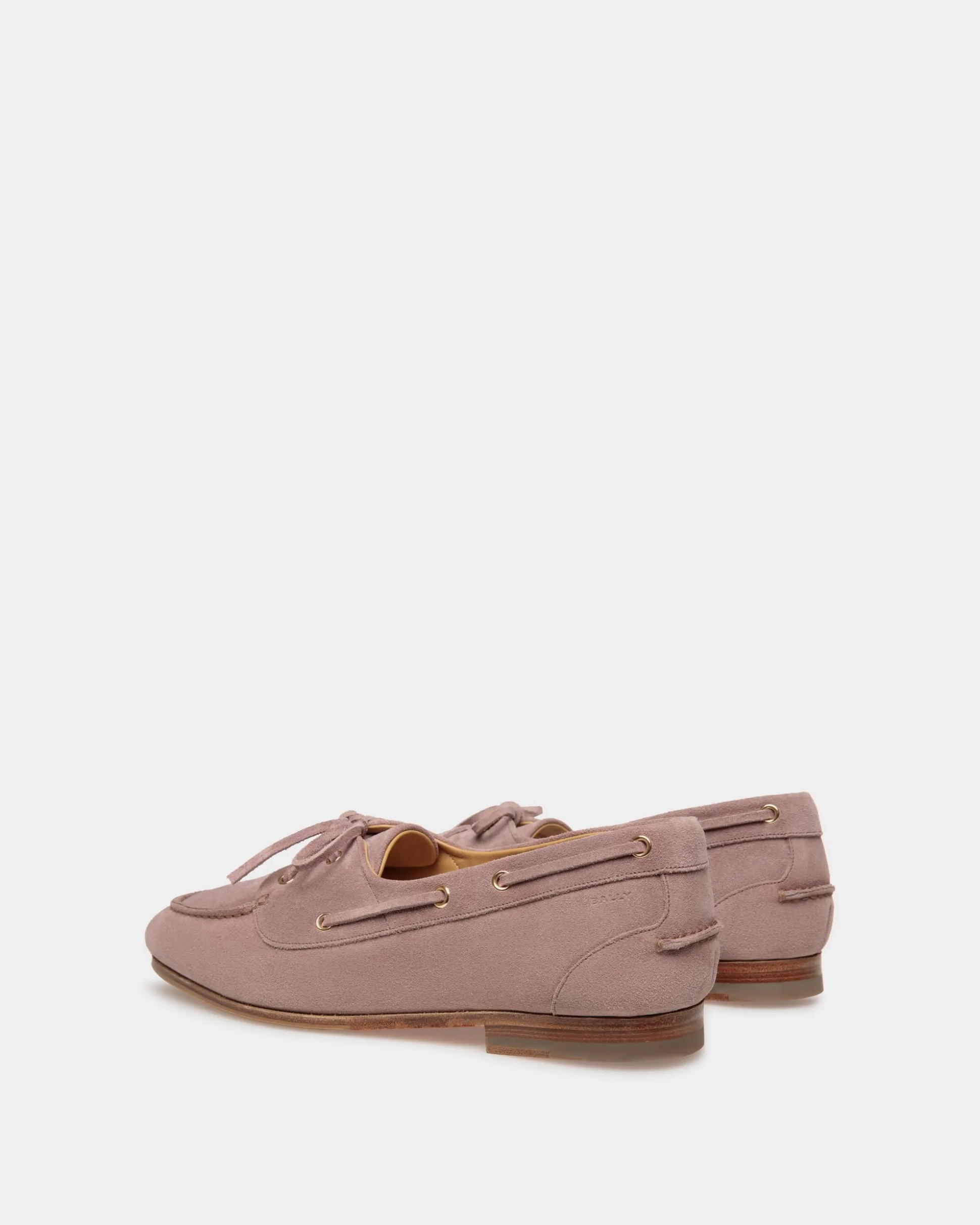 Plume Moccasin in Light Mauve Suede