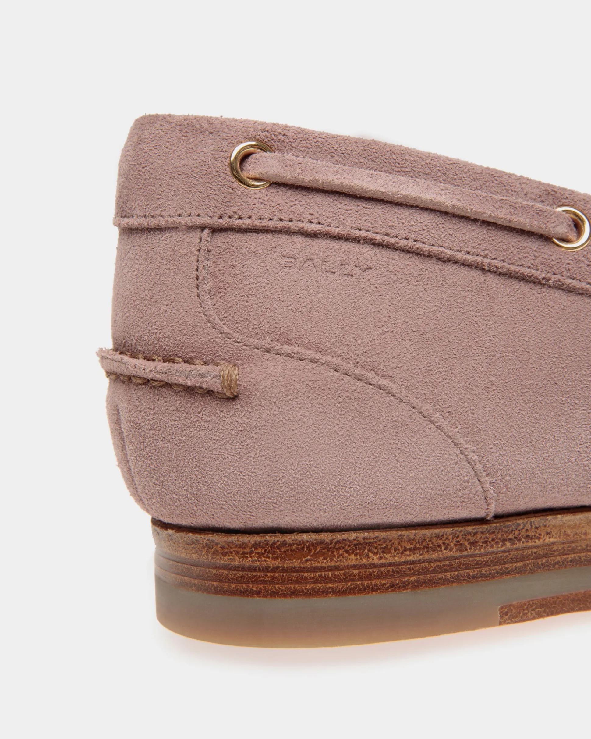 Plume Moccasin in Light Mauve Suede