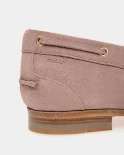 Plume Moccasin in Light Mauve Suede