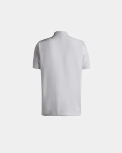 Polo Shirt in White Cotton