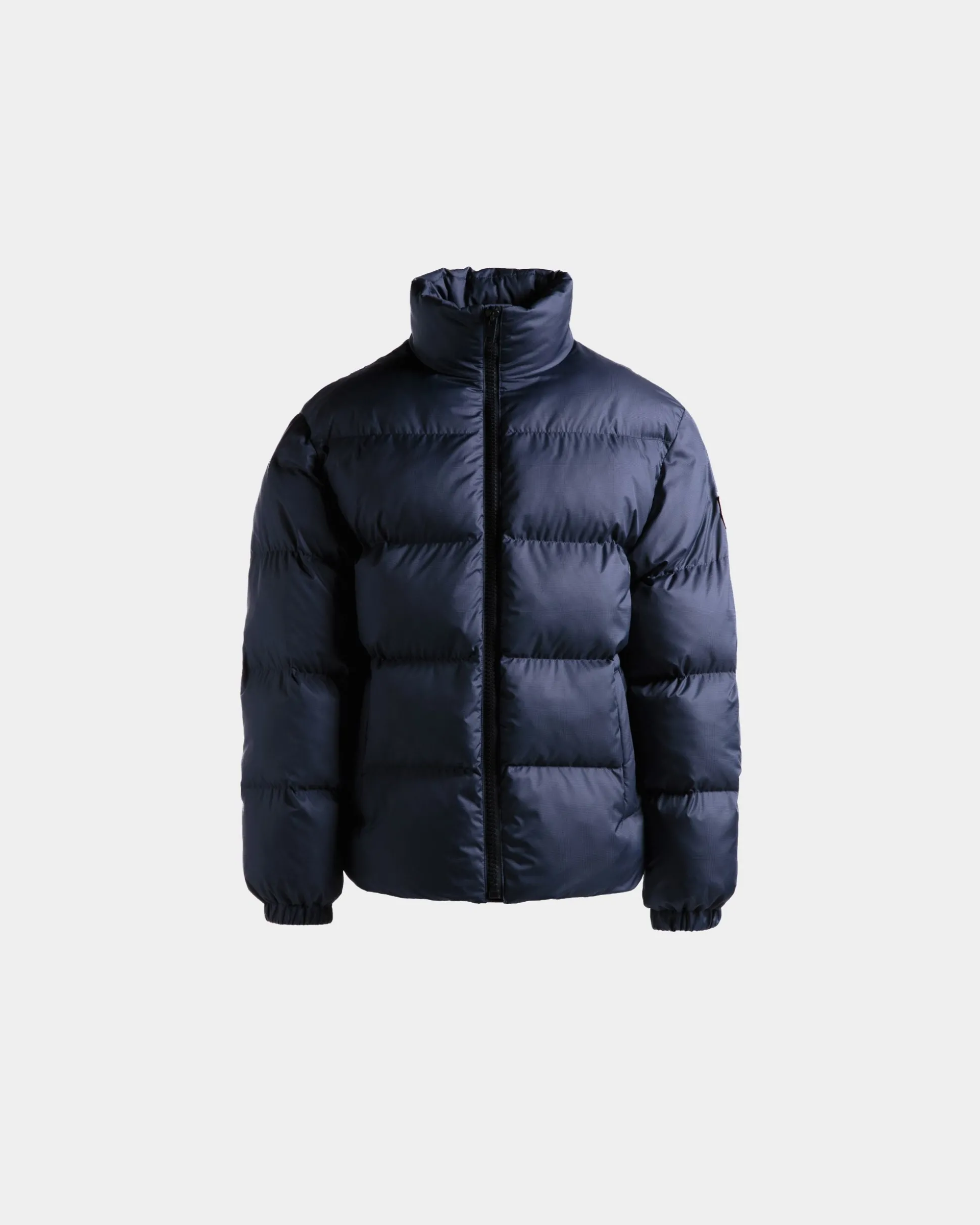 Puffer Jacket in Navy Blue Nylon