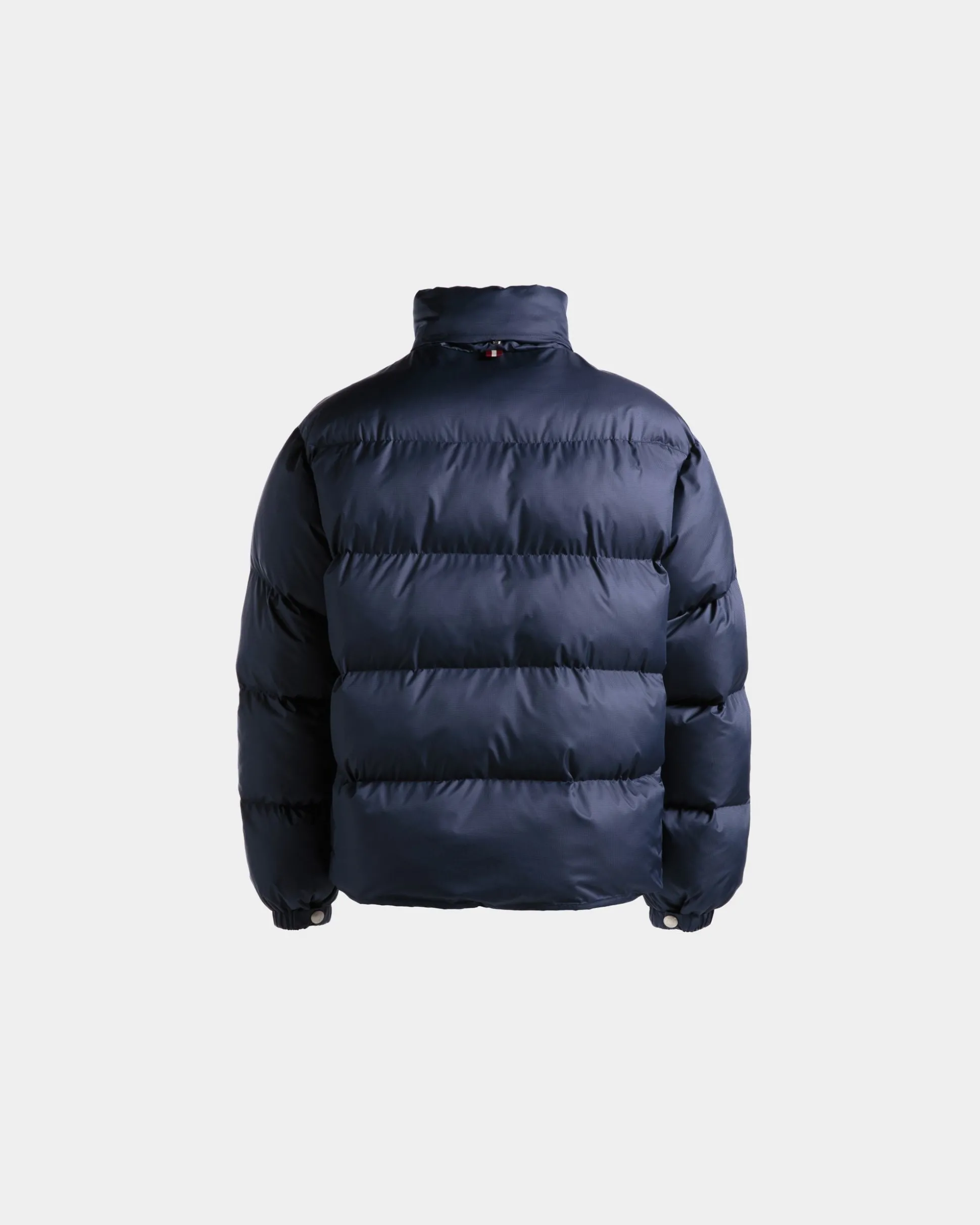 Puffer Jacket in Navy Blue Nylon