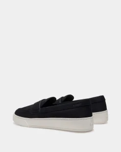 Raise Sneaker in Navy Blue Nubuck Leather