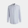 Regular Long Sleeve Shirt In Light Blue Cotton