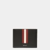 Ribbon Bifold Wallet in Black Leather