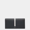 Ribbon Continental Wallet In Midnight Leather