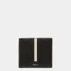 Ribbon ID Coin Wallet In Black Leather