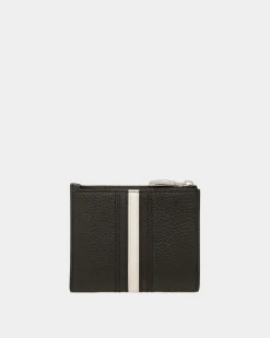Ribbon Wallet In Black Leather