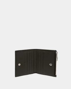 Ribbon Wallet In Black Leather