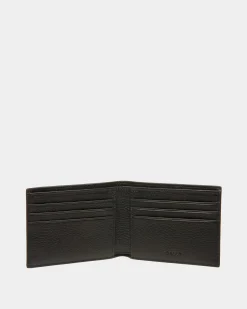 Ribbon Wallet In Black Leather