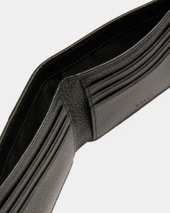 Ribbon Wallet In Black Leather