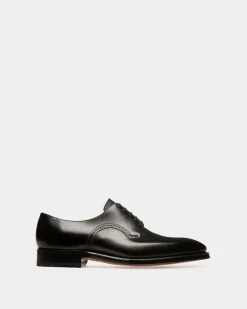 Scamardo Men's Leather Derby Lace-Up Shoe In Black