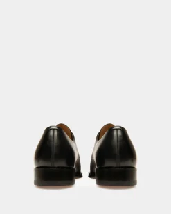 Scamardo Men's Leather Derby Lace-Up Shoe In Black