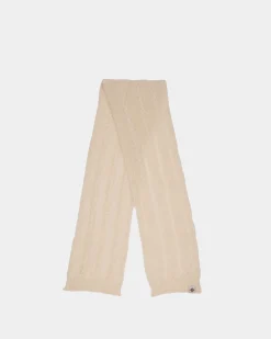 Scarf In Ivory Mohair And Silk