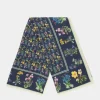 Scarf In Mountain Flower Print Modal And Cashmere