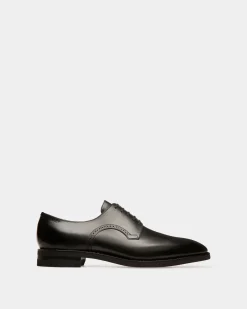 Scribe Novo Derby Shoes In Black Leather